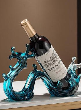 风生水起龙红架摆件轻奢高档视创意室客厅84McBfBS酒柜电柜办公酒