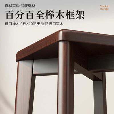 轻实奢感梳妆台方木凳子家用书用客厅LRR餐桌椅子不桌占地可昌悦