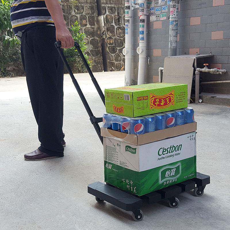 拉货车折叠板车万轮手平向拉车便携家用轻拉KYH货行李车便拉杆小