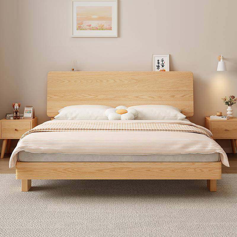 新款全.实床现代简约橡木床GVS1木8m主卧双人床童家用儿1.5m单人