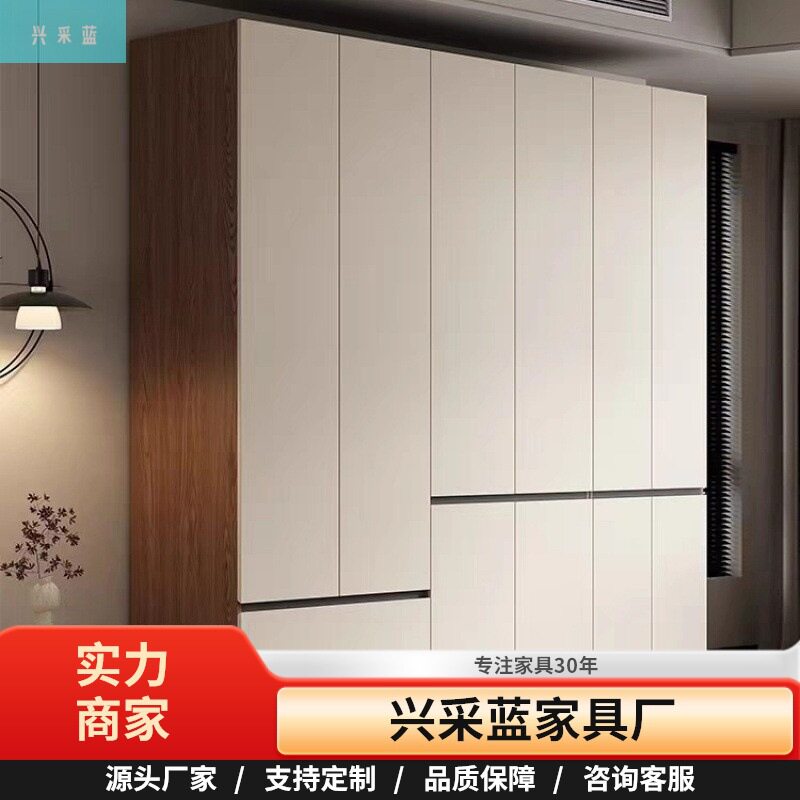 实木衣柜拼色胡桃色转角书桌电脑桌现代简约家用卧欧式室现代简约