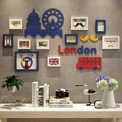 包相邮卡格纳墙意西实木相框创2188照片/相框墙/框组合