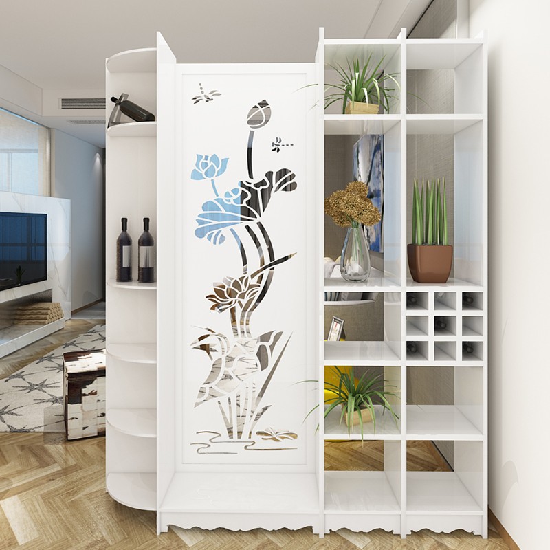 屏风隔断柜玄关柜客厅小户型简约现代卧室面白色折叠卫生间简易