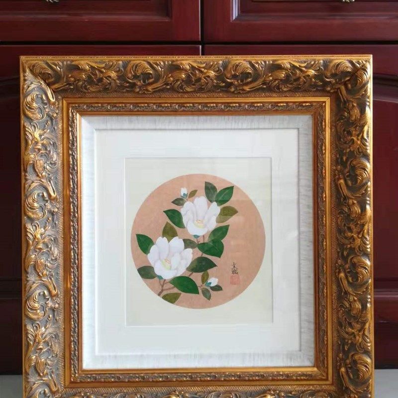 定制欧式复古金色油画相框拼图广告海报镜框墙纸相框大尺寸定做