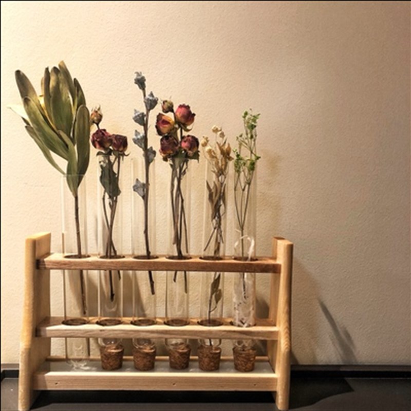 木质试管展示架/支 20//30*1/200玻璃试管带木塞+木架装