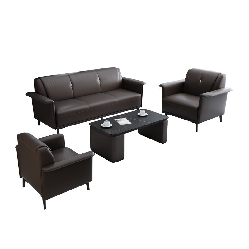 办公沙发接待室茶几桌装洽谈休闲会客三人位沙发办公室商务