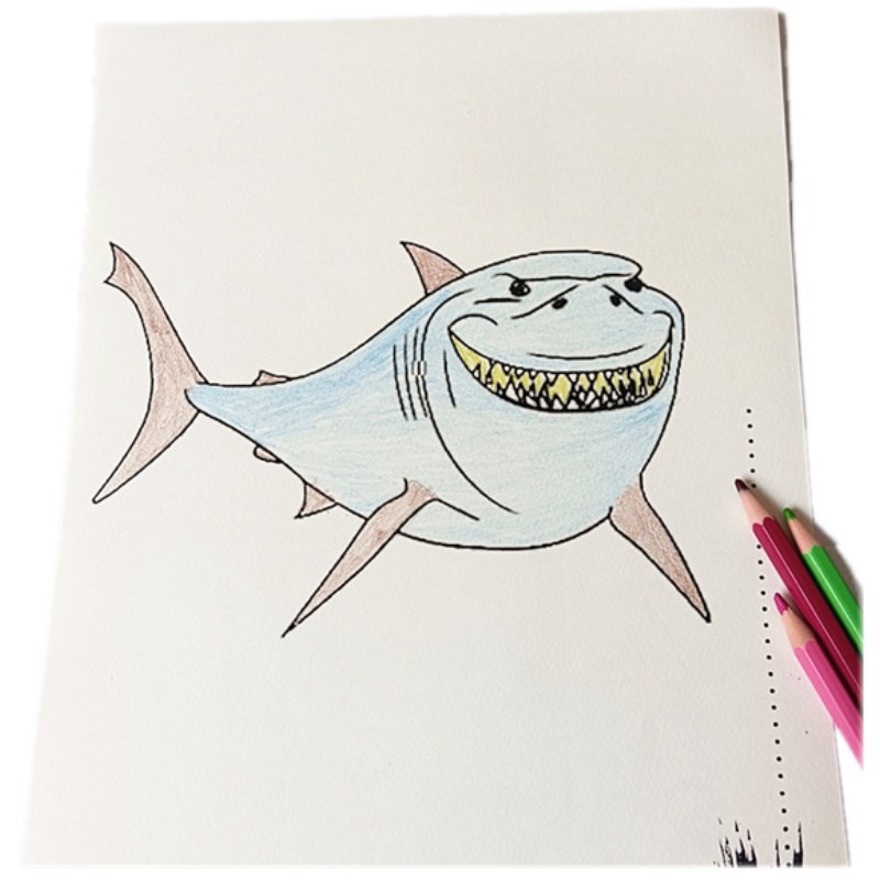 海洋世界动物图画涂色本 儿童宝宝3--5-岁简笔画手绘填色涂鸦本
