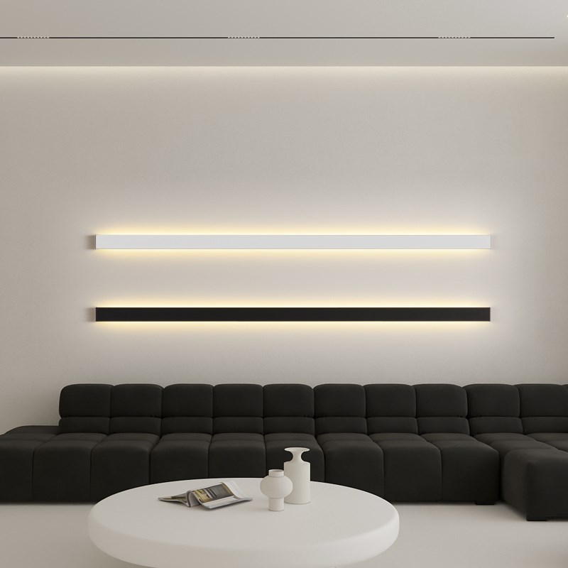 简约铝材材质一字型长条壁灯客厅沙发电视背景墙灯led床头壁灯