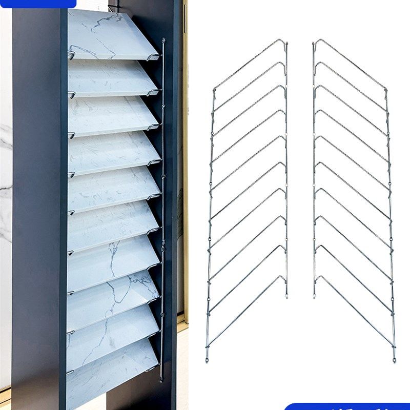 衣橱柜门样板连体色板钩门板托橱柜展示架香槟金色挂钩一体展板钩