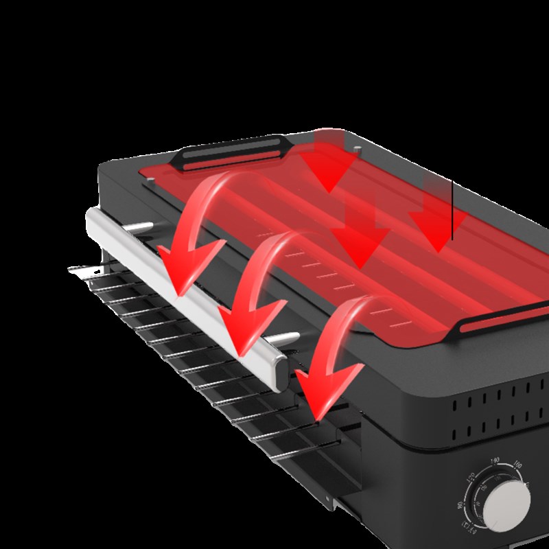 无烟电烤炉商用烤肉无烟串烧机多功能自动旋转烤盘烤茄子生蚝面筋