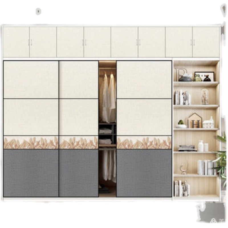 衣柜门推拉门定制柜门现代简约衣柜推拉门移门实木壁橱衣柜门