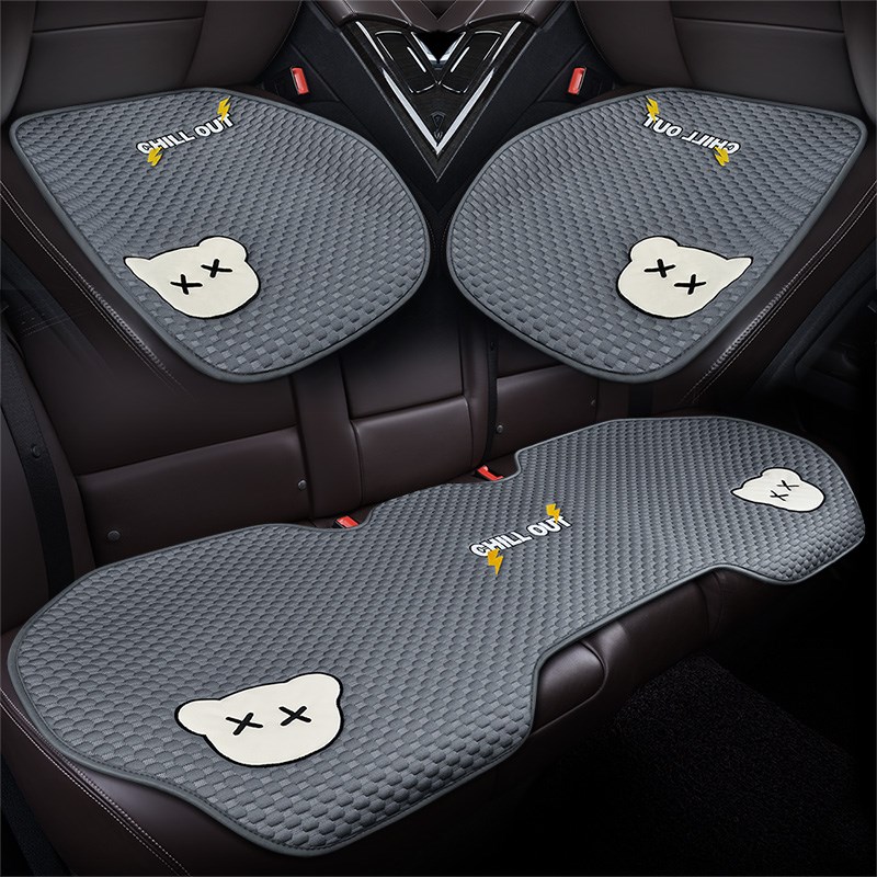卡通汽车坐垫单片夏季透气通风无靠背三件套四季通用后排座垫座套