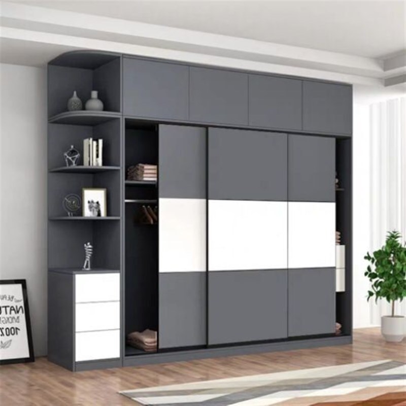 定制钛镁铝合金木塑板雕刻板衣柜门百叶板门壁橱门皮革移门