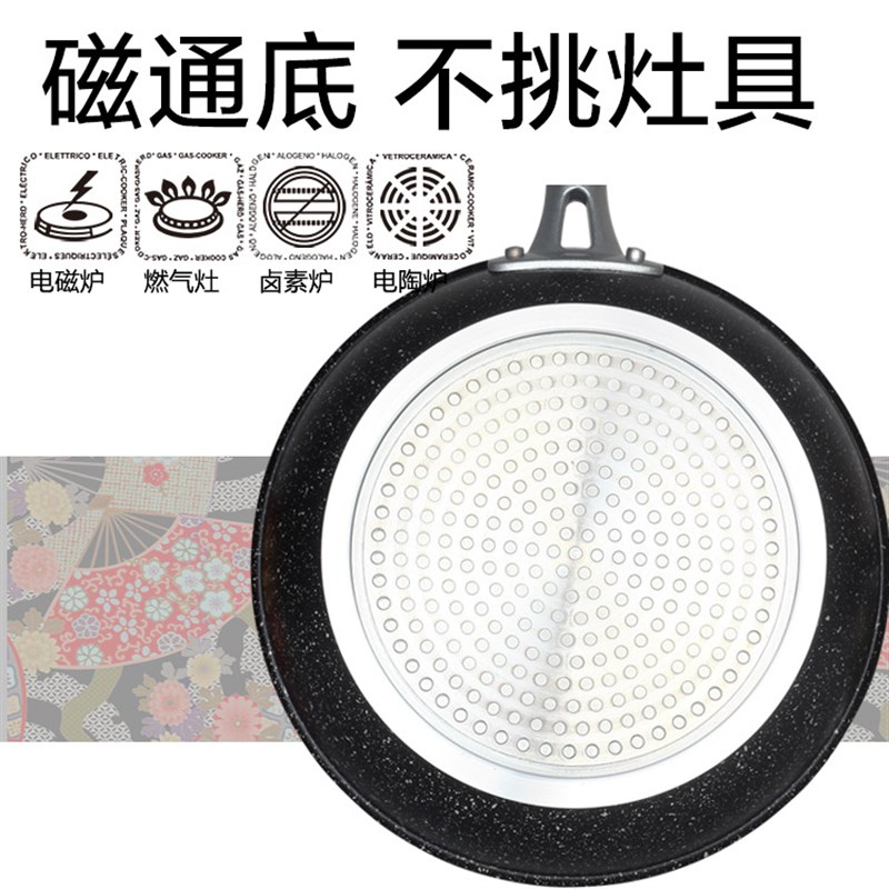 麦饭石小炒锅轻不粘锅单人1-2人轻便小型一人儿童宝宝炒菜锅20CM