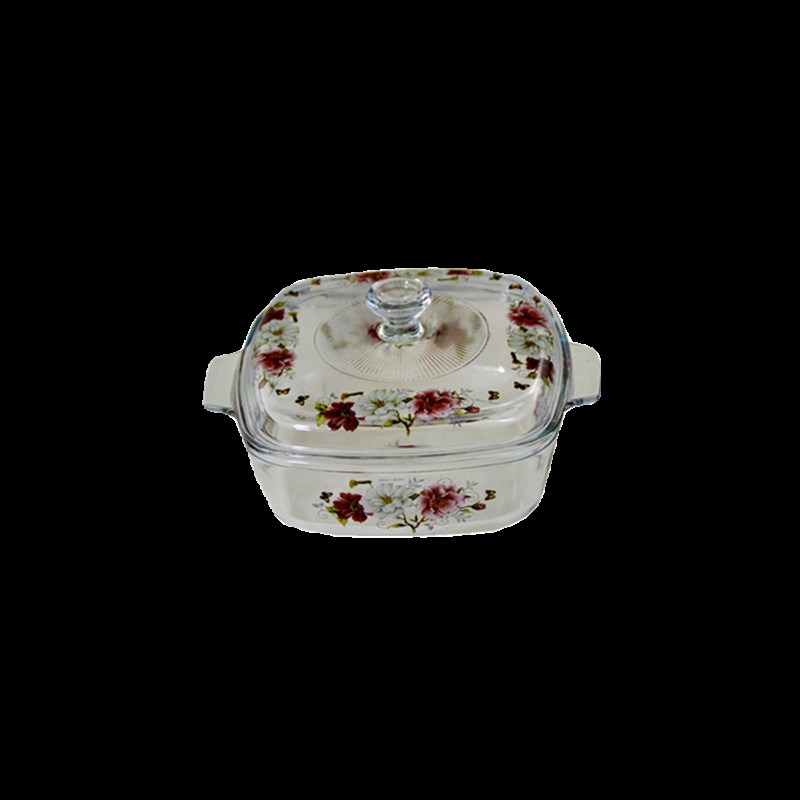 韩国汤碗玻璃碗家用微波炉加热专用器皿泡面碗带盖耳大号沙拉碗