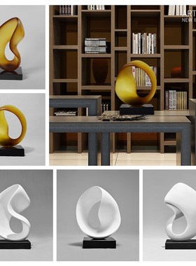 酒店陈设别墅样板房间配饰现代简约律动空间抽象艺术雕塑摆件透明