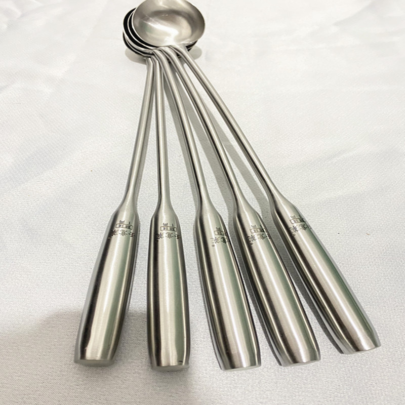 不锈钢打菜勺加厚长柄分菜勺厨师小炒勺马勺食堂快餐店商用打菜勺