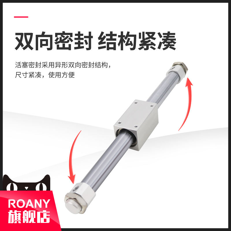 RMS长行程无杆气缸CY1B/CY3B-10/15/20//32/-100/200/300气动