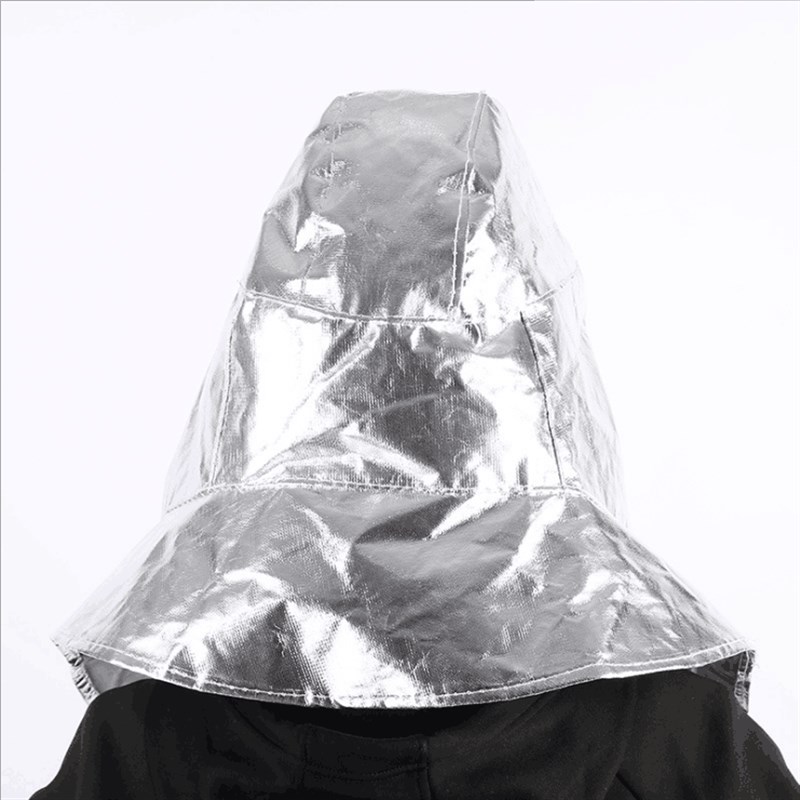 铝箔防火耐高温头罩防1000度防烫阻燃面罩钢厂冶炼炉前工防护面具