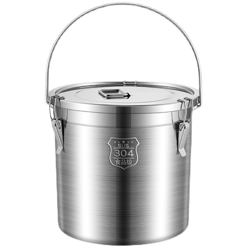 30不锈钢桶密封桶带盖手提式水桶汤桶米油幼儿园饭菜送餐牛奶桶