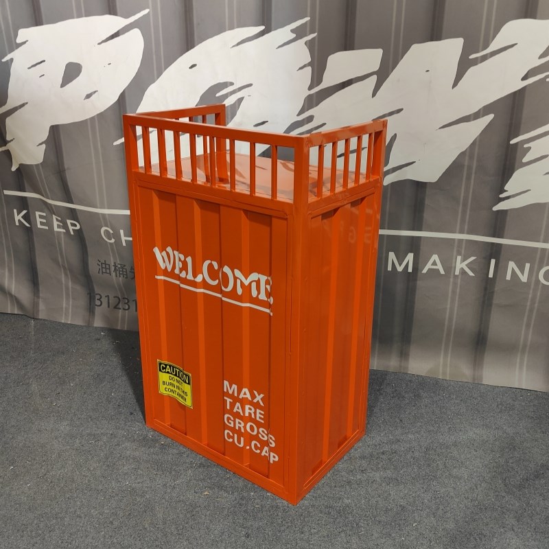 工业风油桶集装箱创意小型咨询客接待前台收银台演讲台餐厅迎宾台