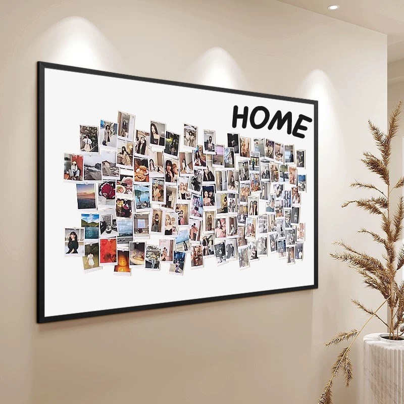 齐富磁吸墙面板照片墙大白板珐瑯板黑板儿童家用挂墙式贴纸可移除