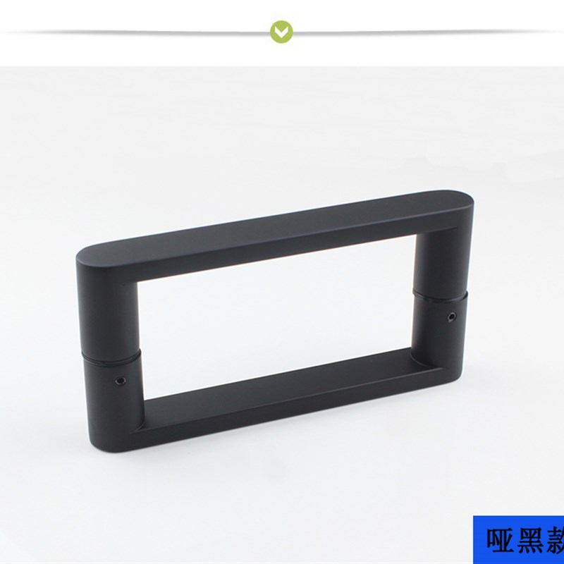 简约30不锈钢方管对装拉手淋浴房现代玻璃方型门把手孔距10mm