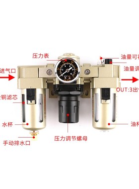 BLCH气动三联件C3000-03三连体C00-0D油水分离高压自动排水