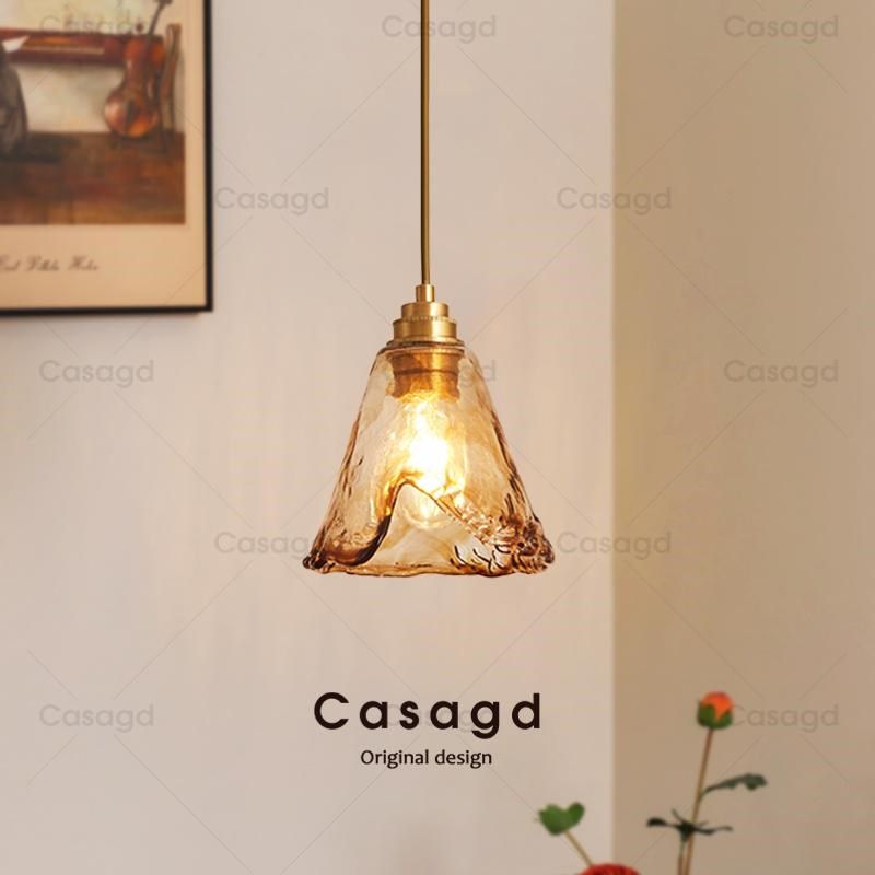 【珀光日暮】卧室床头小吊灯法式中古玄关创意餐厅吧台吊线灯casa