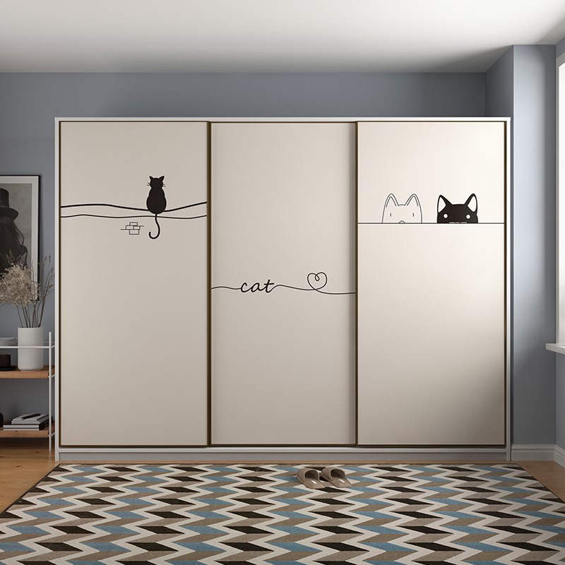 2025新款卡通衣柜贴纸卧室翻新美化自粘壁纸贴画加厚自粘防水墙贴