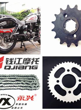 适用于钱江风暴太子150-3A-3B大小链盘 150-18F 套链 链条 大小齿