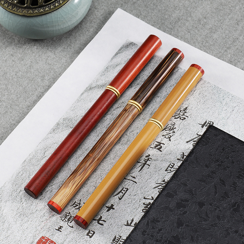 钢笔式小楷毛笔狼毫软笔可加墨便携秀丽笔可换笔头一笔多用宝珠笔