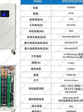 澳XA美M-2.无品牌/048v-300Ah成品储-星能15kwh
