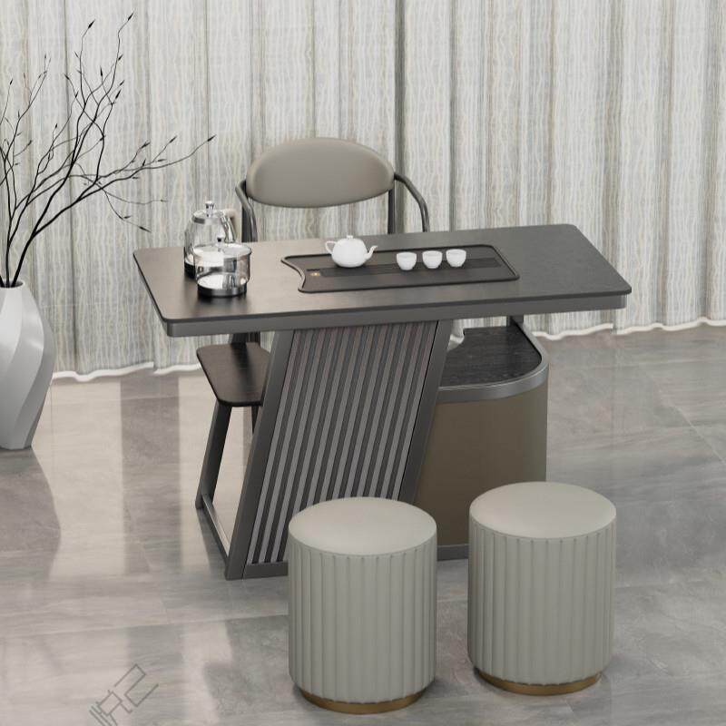 dde阳茶桌组合代简LAP约台轻奢304不锈钢现阳椅台茶桌小茶台意式