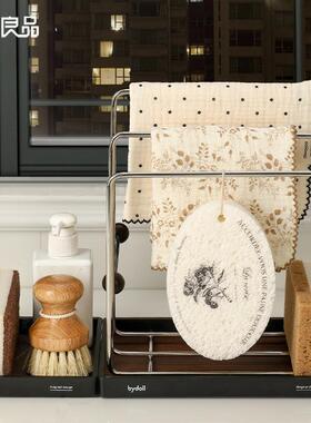 抹布沥水边架不锈用海钢家高档窄挂洗碗布绵窗7bAY8Neh台专用厨房