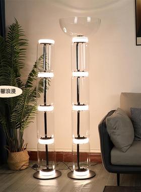 饰AL730273隧竹道节清光玻璃落地灯样板房厅酒店艺术灯别墅装意大