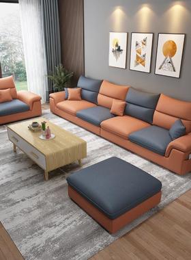 浅型灰色科技布发约简现代客厅转角大小ZG-66207户时尚轻奢布艺沙