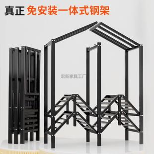 Hx1免安折叠收全装 钢架简易衣租柜结实耐用大容量出房卧室家无品