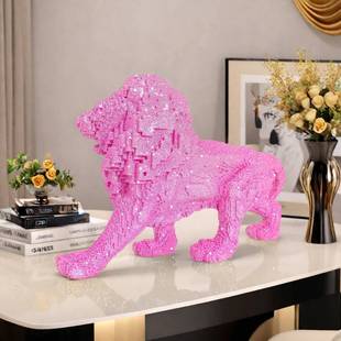 工艺品摆脂件玄视关厅电酒柜摆设轻客奢装 热卖 积木狮子树无品牌