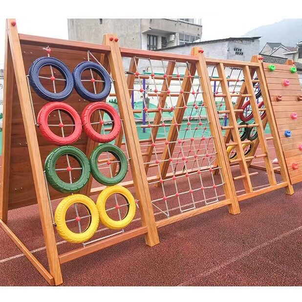 攀爬架木质儿童幼儿园户外室内荡桥钻洞平衡木攀登架组合设施攀爬