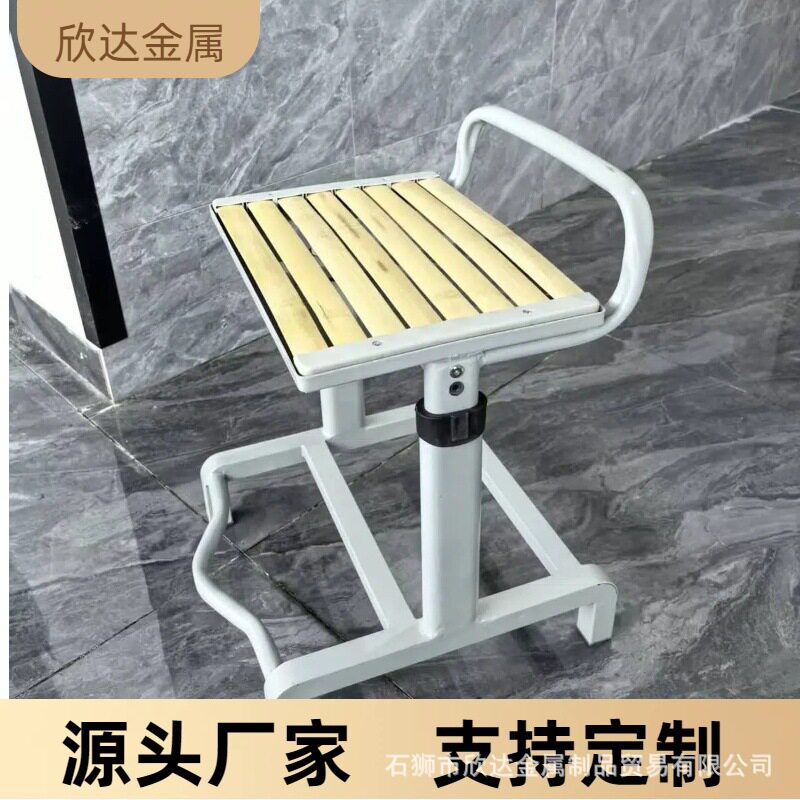 可升降矮靠背竹片员工椅