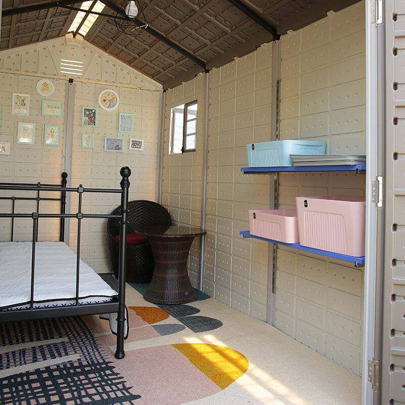 户外WWN花储住物工房移动简易组装庭院别墅杂物收具纳活动板房可