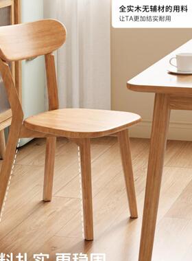 木椅子餐椅家用厅餐KZN桌实椅用简约靠背椅商木头复古意式专用餐
