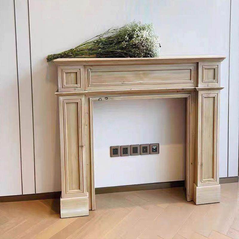 美式复壁炉架原简约做旧木VBZ色装饰客厅玄古关法式家用室内柜民