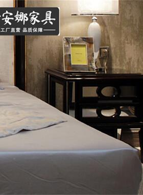 欧式床古典双人床实木床卧黑檀钢琴烤漆奢华新170215婚主8床1.5.