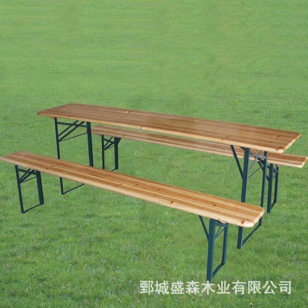 户外XBW实木啤桌椅院啤休闲酒节酒桌凳组合烧烤庭折叠桌椅长条桌