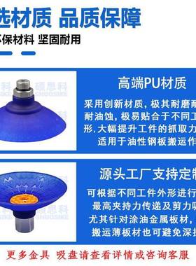 聚氨酯真空吸盘防滑SAXM040/5/ERI60/8/100G1-4机械配件工业0吸手