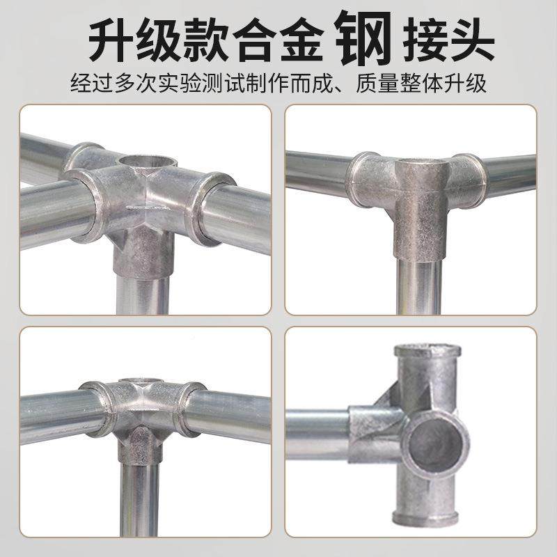 装26m衣柜简易布衣柜钢管加粗固加厚全LRZ钢架组家用卧室加出租m