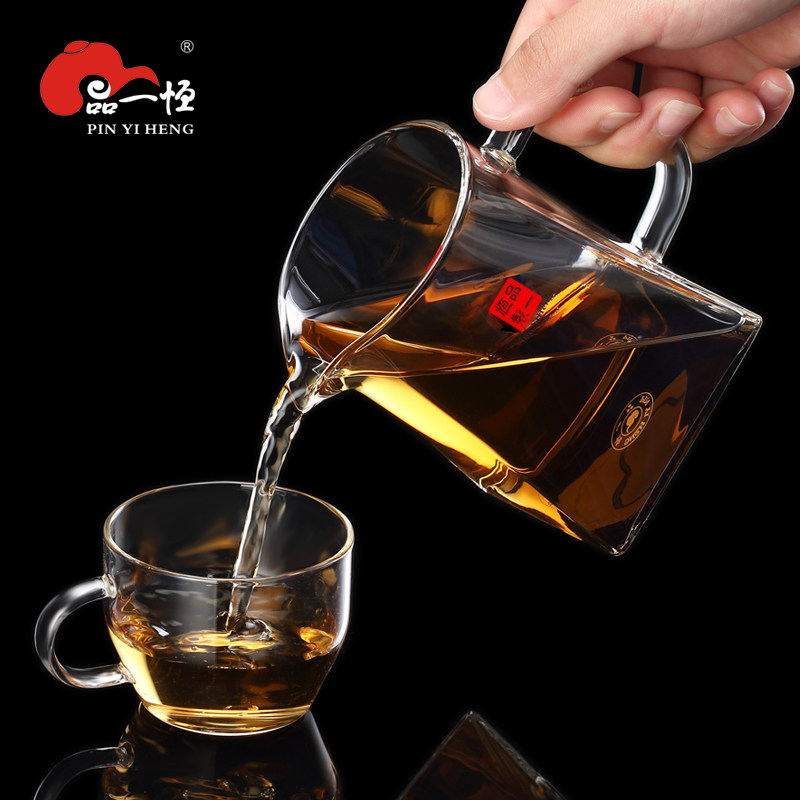 品一恒公道杯加厚玻璃耐热高档透明泡茶过滤茶海分茶器茶漏套装