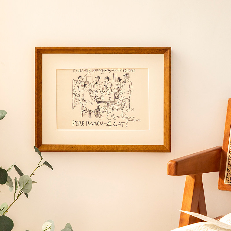 实木画框装裱定制画框外框挂墙A3 A4 4K 20寸拼图框架任意大尺寸